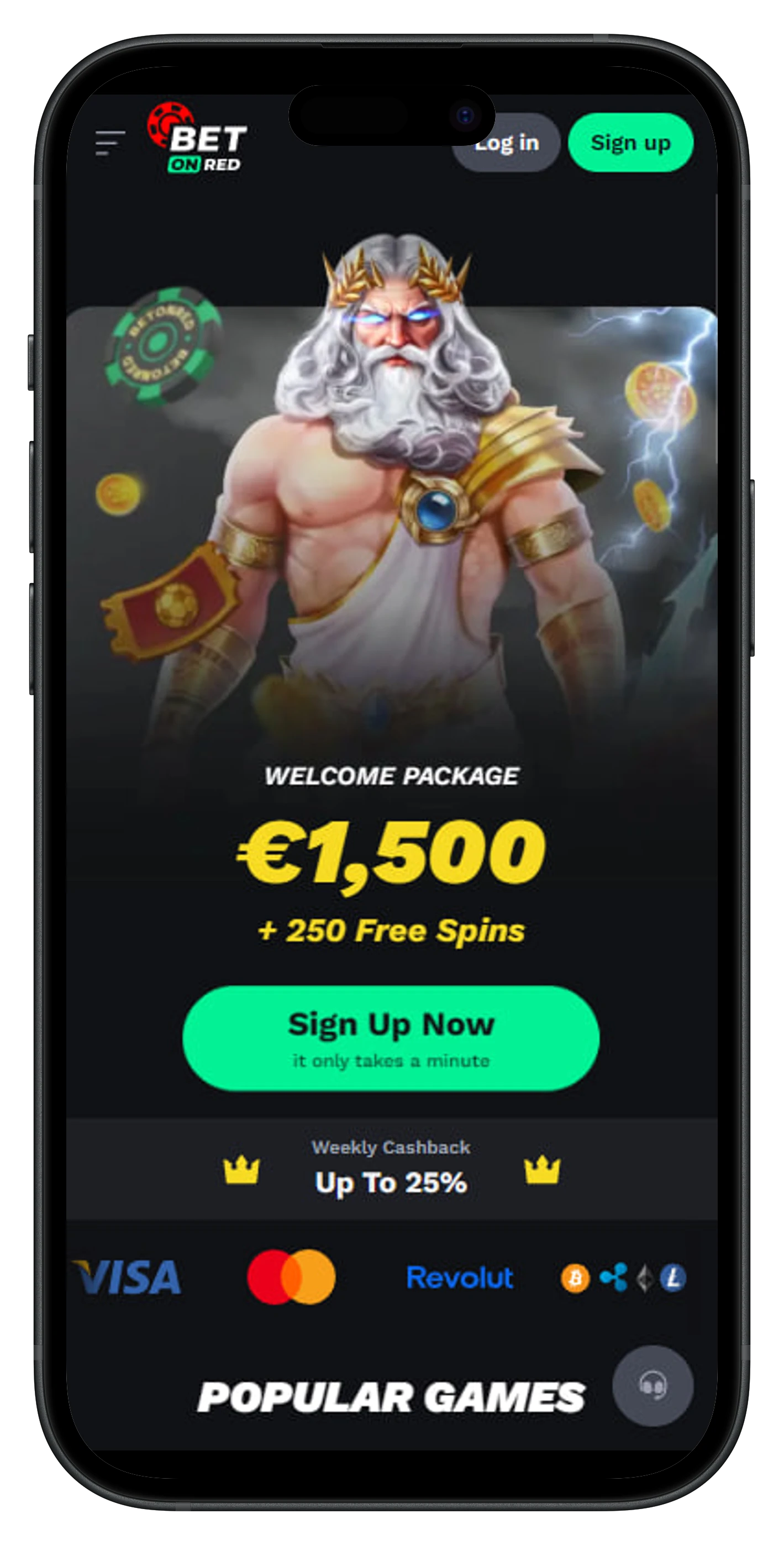 BetOnRed App su smartphone